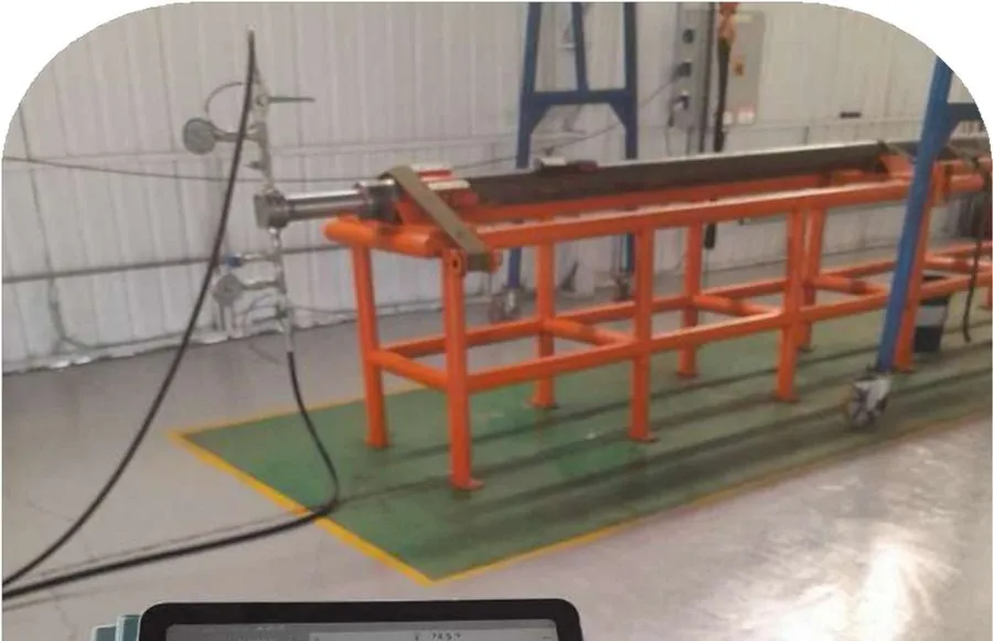 Banco de prueba de cilindros con equipo de testeo digital Parker Hannifin